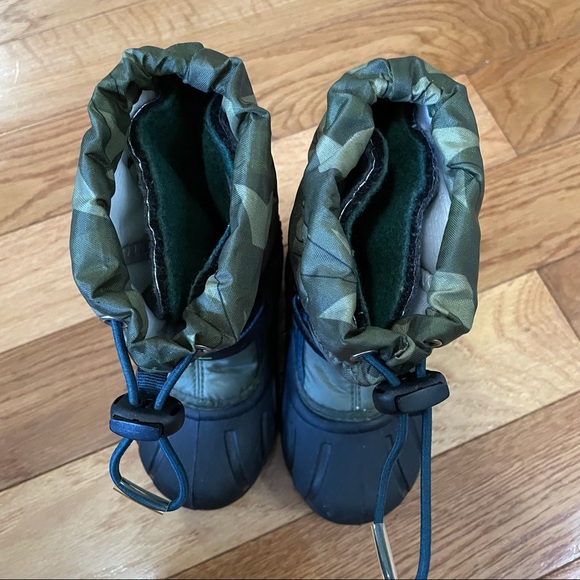 Sorel Toddler Boy Green Camo Snow boot Size 8 - Picture 2 of 5